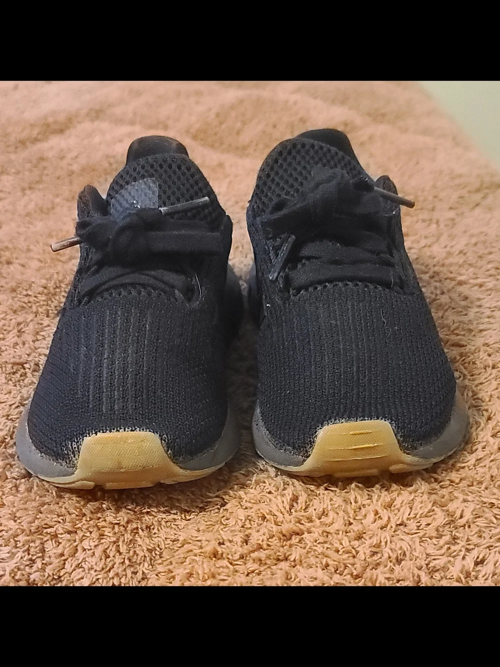 adidas Toddler Black Knit Slip-On Sneakers